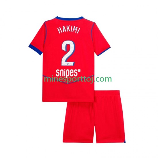 Paris Saint-Germain Achraf Hakimi 2 Børne Tredje Fodboldtrøje 2025-2026 Lange Ærmer