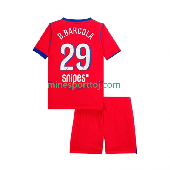 Paris Saint-Germain Bradley Barcola 29 Børne Tredje Fodboldtrøje 2025-2026 Lange Ærmer Paris Saint-Germain Bradley Barcola 29 Børne Tredje Fodboldtrøje 2025-2026 Lange Ærmer