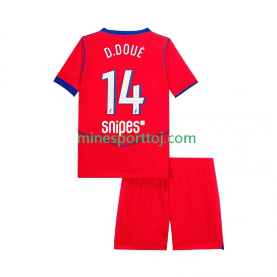 Paris Saint-Germain Desire Doue 14 Børne Tredje Fodboldtrøje 2025-2026 Lange Ærmer