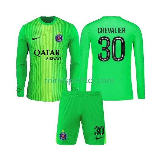 Paris Saint-Germain Målmand Lucas Chevalier 30 Børne Udebane Fodboldtrøje 2025-2026 med Korte Ærmer