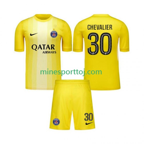 Paris Saint-Germain Målmand Lucas Chevalier 30 Børne Tredje Fodboldtrøje 2025-2026 Lange Ærmer