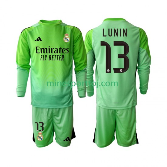 Real Madrid Målmand Andriy Lunin 13 Børne Udebane Fodboldtrøje 2025-2026 med Korte Ærmer
