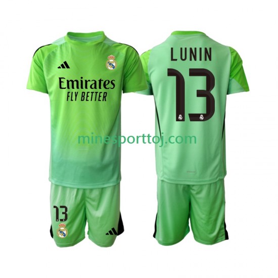 Real Madrid Målmand Andriy Lunin 13 Børne Udebane Fodboldtrøje 2025-2026 Lange Ærmer