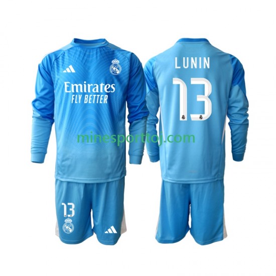 Real Madrid Målmand Andriy Lunin 13 Børne Hjemmebane Fodboldtrøje 2025-2026 med Korte Ærmer