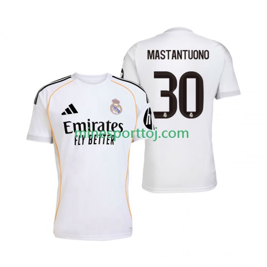 Real Madrid Mastantuono 30 Herre Hjemmebane Fodboldtrøje 2025-2026 Lange Ærmer
