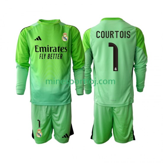 Real Madrid Thibaut Courtois 1 Børne Udebane Fodboldtrøje 2025-2026 med Korte Ærmer