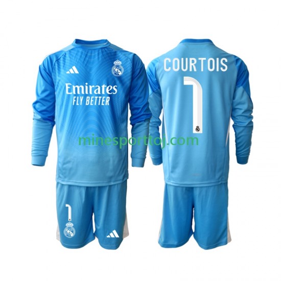 Real Madrid Thibaut Courtois 1 Børne Hjemmebane Fodboldtrøje 2025-2026 med Korte Ærmer