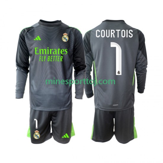 Real Madrid Thibaut Courtois 1 Børne Tredje Fodboldtrøje 2025-2026 med Korte Ærmer