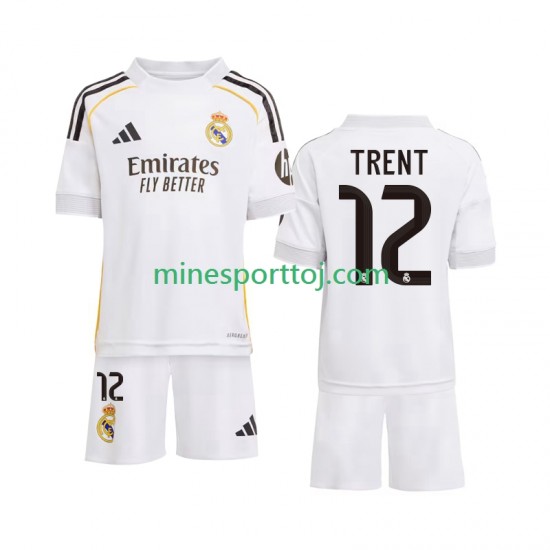 Real Madrid Trent Alexander-Arnold 12 Børne Hjemmebane Fodboldtrøje 2025-2026 Lange Ærmer