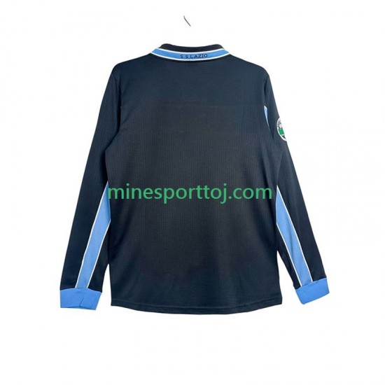 SS Lazio 1998 1999 Herre Retro Udebane Fodboldtrøje med Korte Ærmer