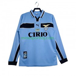SS Lazio 1998 1999 Herre Retro Hjemmebane Fodboldtrøje med Korte Ærmer