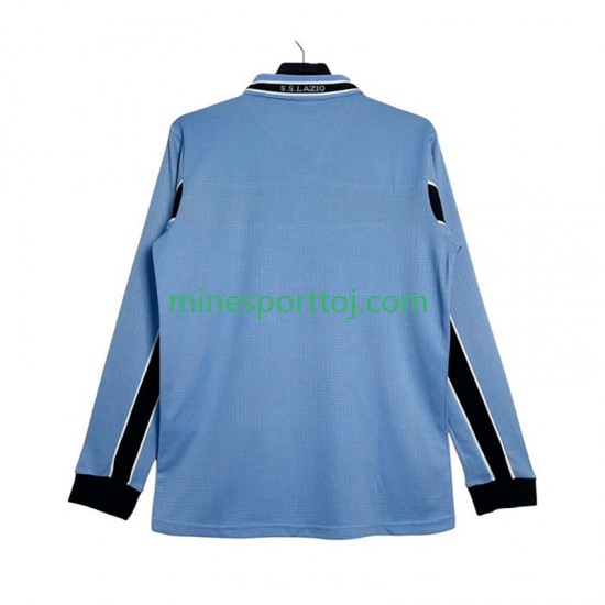 SS Lazio 1998 1999 Herre Retro Hjemmebane Fodboldtrøje med Korte Ærmer