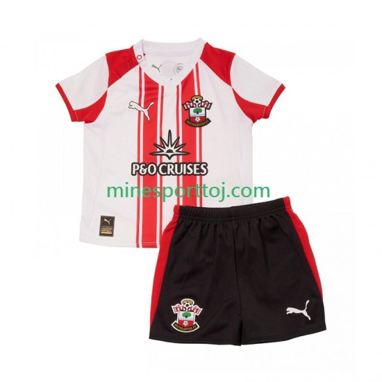 Southampton Børne Hjemmebane Fodboldtrøje 2025-2026 Lange Ærmer