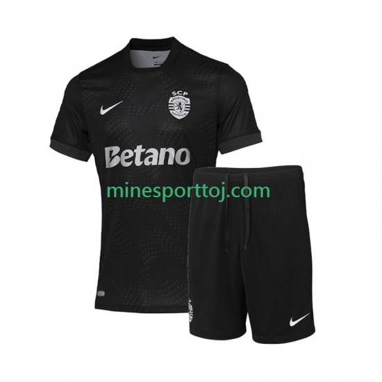 Sporting CP Børne Udebane Fodboldtrøje 2025-2026 Lange Ærmer