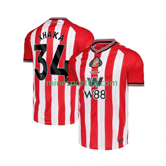 Sunderland Granit Xhaka 34 Herre Hjemmebane Fodboldtrøje 2025-2026 Lange Ærmer