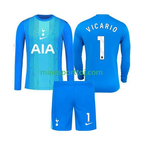 Tottenham Hotspur Målmand Guglielmo Vicario 1 Børne Udebane Fodboldtrøje 2025-2026 med Korte Ærmer