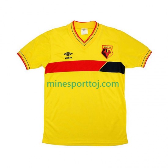 Watford 1985 Herre Retro Hjemmebane Fodboldtrøje Lange Ærmer
