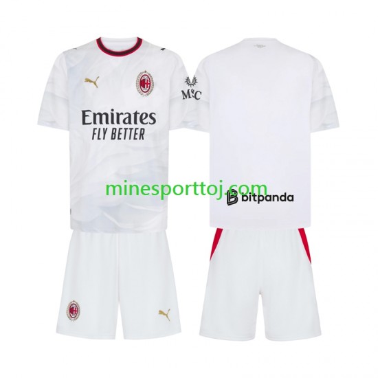 AC Milan Børne Udebane Fodboldtrøje 2026-2027 Lange Ærmer