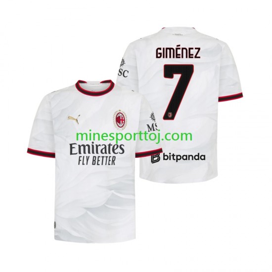 AC Milan Gimenez 7 Herre Udebane Fodboldtrøje 2026-2027 Lange Ærmer