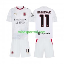 AC Milan Ibrahimovic 11 Børne Udebane Fodboldtrøje 2026-2027 Lange Ærmer