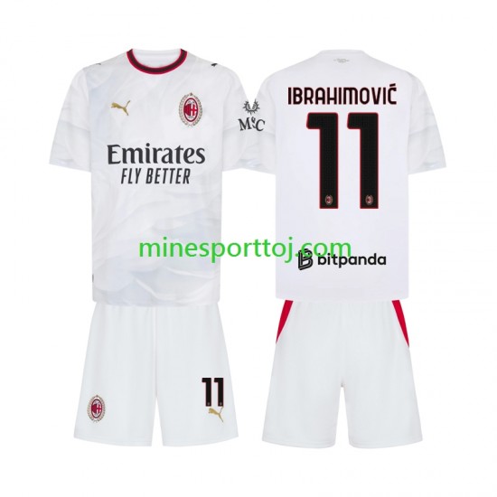 AC Milan Ibrahimovic 11 Børne Udebane Fodboldtrøje 2026-2027 Lange Ærmer