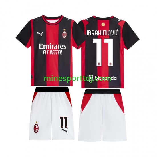 AC Milan Ibrahimovic 11 Børne Hjemmebane Fodboldtrøje 2026-2027 Lange Ærmer