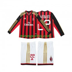 AC Milan Kaka 22 2013 2014 Børne Retro Hjemmebane Fodboldtrøje med Korte Ærmer