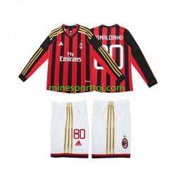 AC Milan RONALDINHO 80 2013 2014 Børne Retro Hjemmebane Fodboldtrøje med Korte Ærmer