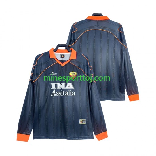AS Roma 1999 2000 Herre Retro Tredje Fodboldtrøje med Korte Ærmer