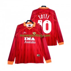 AS Roma Totti 10 1999 2000 Herre Retro Hjemmebane Fodboldtrøje med Korte Ærmer