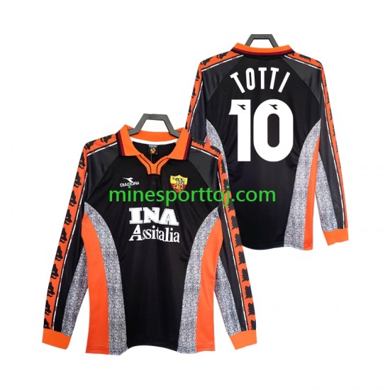 AS Roma Totti 10 1998 1999 Herre Retro Tredje Fodboldtrøje med Korte Ærmer