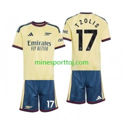 Arsenal Christos Tzolis 17 Børne Tredje Fodboldtrøje 2026-2027 Lange Ærmer