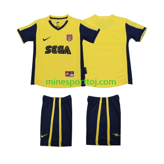 Arsenal 2000 2001 Børne Retro Udebane Fodboldtrøje Lange Ærmer