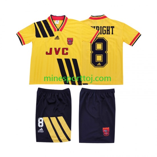 Arsenal WRIGHT 8 1993 1994 Børne Retro Udebane Fodboldtrøje Lange Ærmer