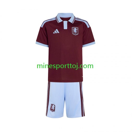 Aston Villa Børne Hjemmebane Fodboldtrøje 2026-2027 Lange Ærmer
