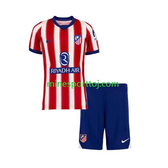 Atlético Madrid Børne Hjemmebane Fodboldtrøje 2026-2027 Lange Ærmer