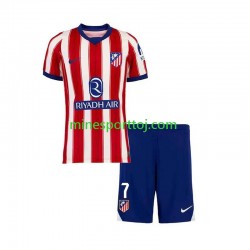 Atlético Madrid Lee Kang-in 7 Børne Hjemmebane Fodboldtrøje 2026-2027 Lange Ærmer