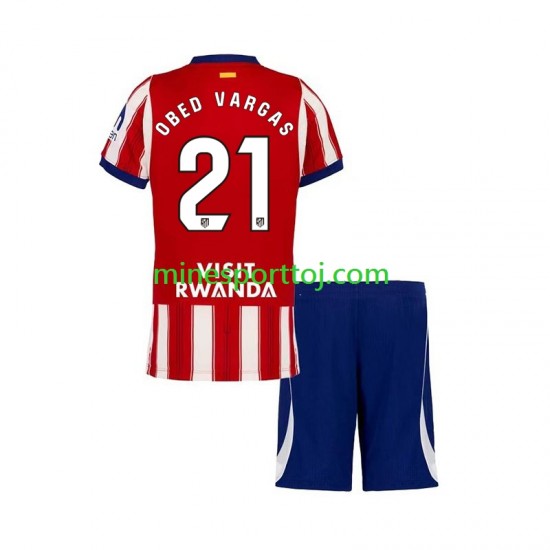 Atlético Madrid Obed Vargas 21 Børne Hjemmebane Fodboldtrøje 2026-2027 Lange Ærmer