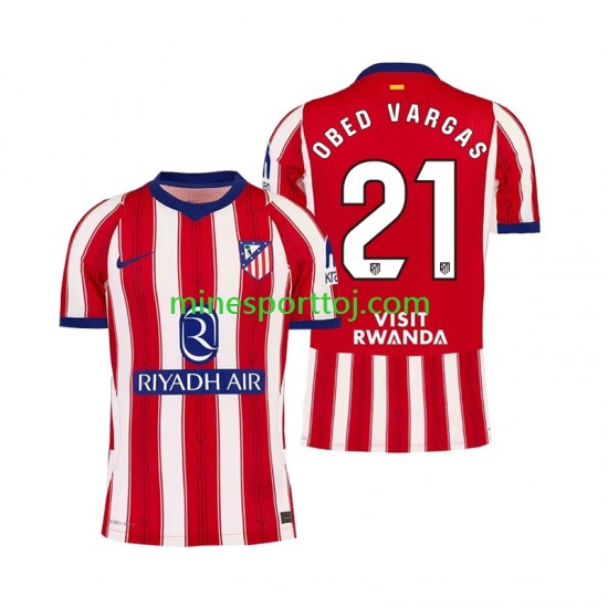 Atlético Madrid Obed Vargas 21 Herre Hjemmebane Fodboldtrøje 2026-2027 Lange Ærmer