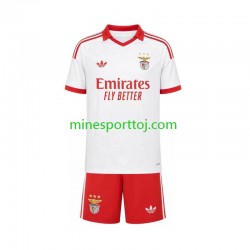 Benfica Børne Udebane Fodboldtrøje 2026-2027 Lange Ærmer