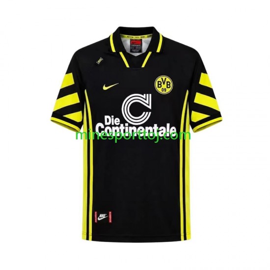 Borussia Dortmund 1996 Herre Retro Udebane Fodboldtrøje Lange Ærmer
