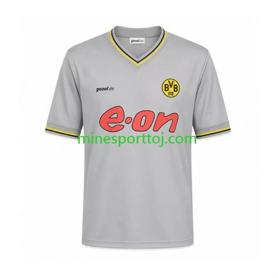 Borussia Dortmund 2002 Herre Retro Udebane Fodboldtrøje Lange Ærmer