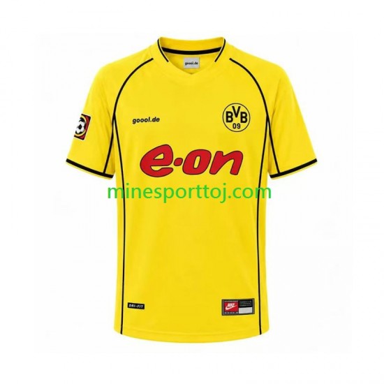Borussia Dortmund 2002 Herre Retro Hjemmebane Fodboldtrøje Lange Ærmer