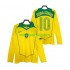 Brasilien RONALDINHO 10 2004 Herre Retro Hjemmebane Fodboldtrøje med Korte Ærmer