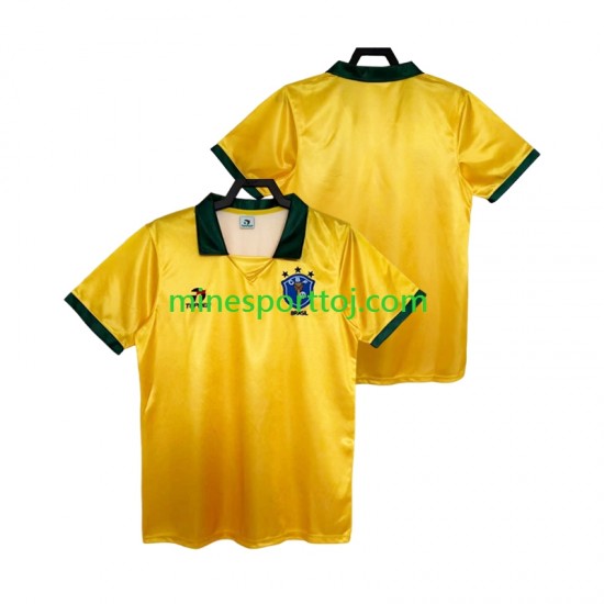 Brasilien 1988 Herre Retro Hjemmebane Fodboldtrøje Lange Ærmer