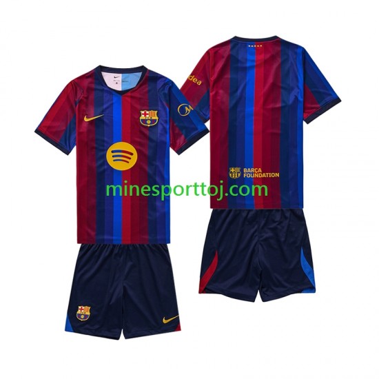 FC Barcelona Børne Hjemmebane Fodboldtrøje 2026-2027 Lange Ærmer