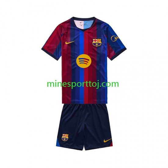FC Barcelona Børne Hjemmebane Fodboldtrøje 2026-2027 Lange Ærmer