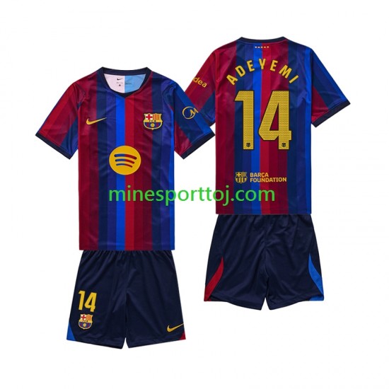 FC Barcelona Karim Adeyemi 14 Børne Hjemmebane Fodboldtrøje 2026-2027 Lange Ærmer