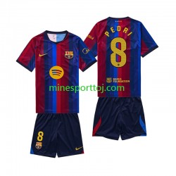FC Barcelona Pedri 8 Børne Hjemmebane Fodboldtrøje 2026-2027 Lange Ærmer