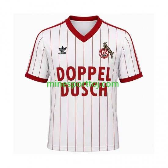FC Köln 1982 1983 Herre Retro Hjemmebane Fodboldtrøje Lange Ærmer